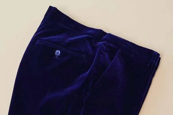 Inserch Velvet Flat Front Pant P502-13 Royal Blue