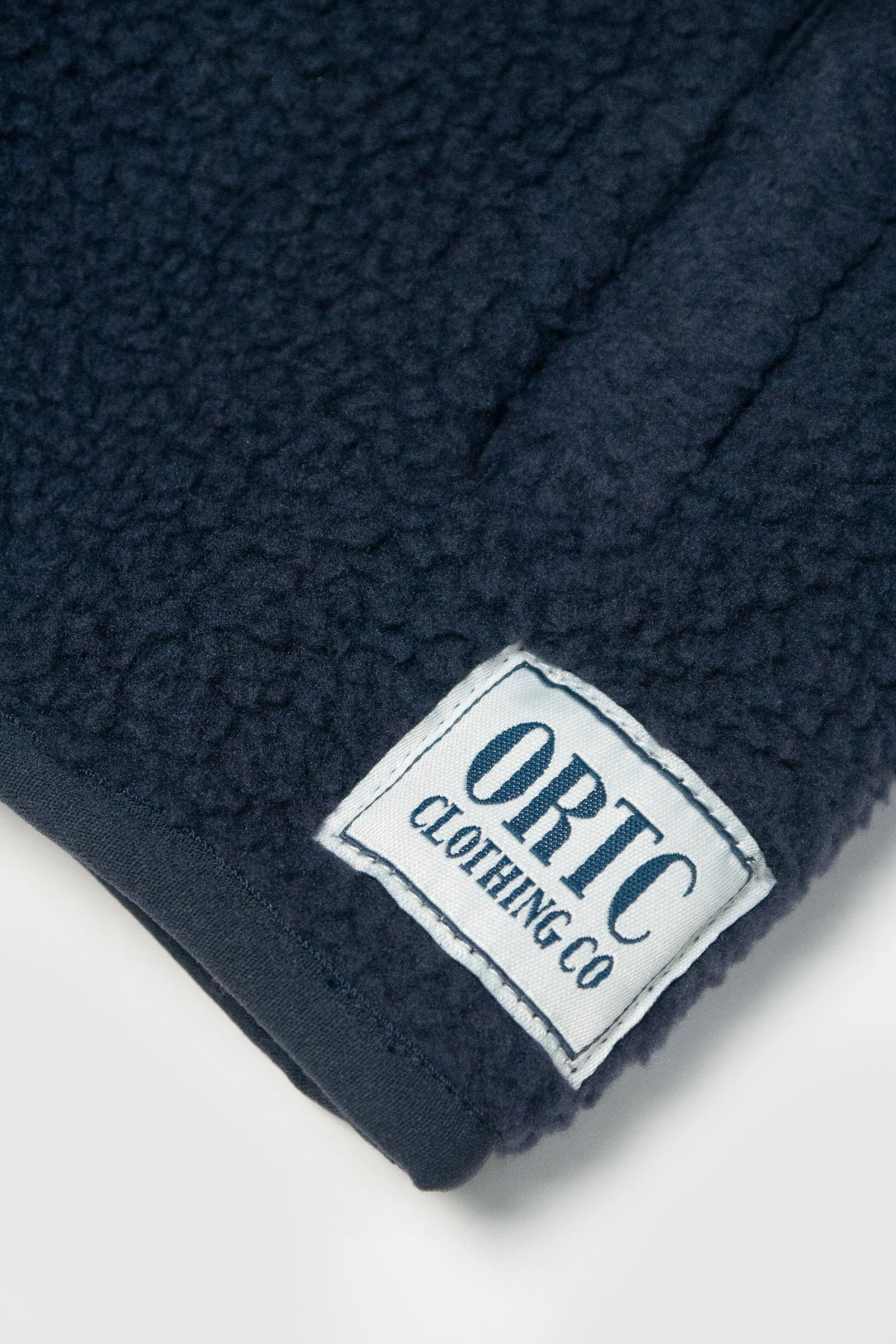 Jnr Sherpa Fleece Quarter Zip Navy