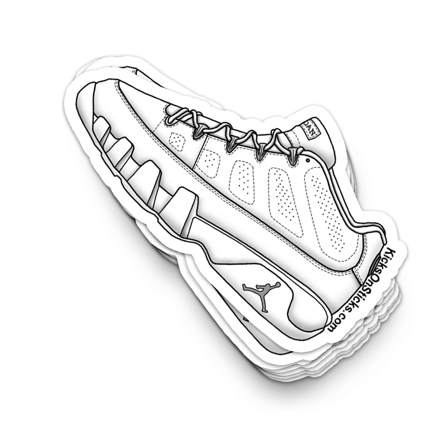 Jordan  9 Low "Chrome" Sneaker Sticker