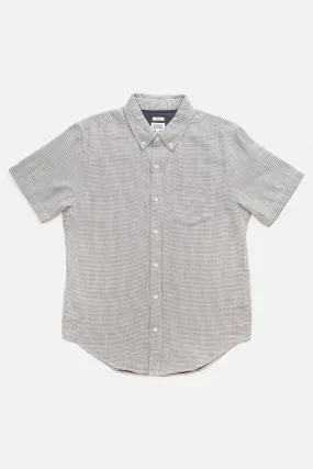 Jordan Slim Shirt / Ivory Grid Doublecloth