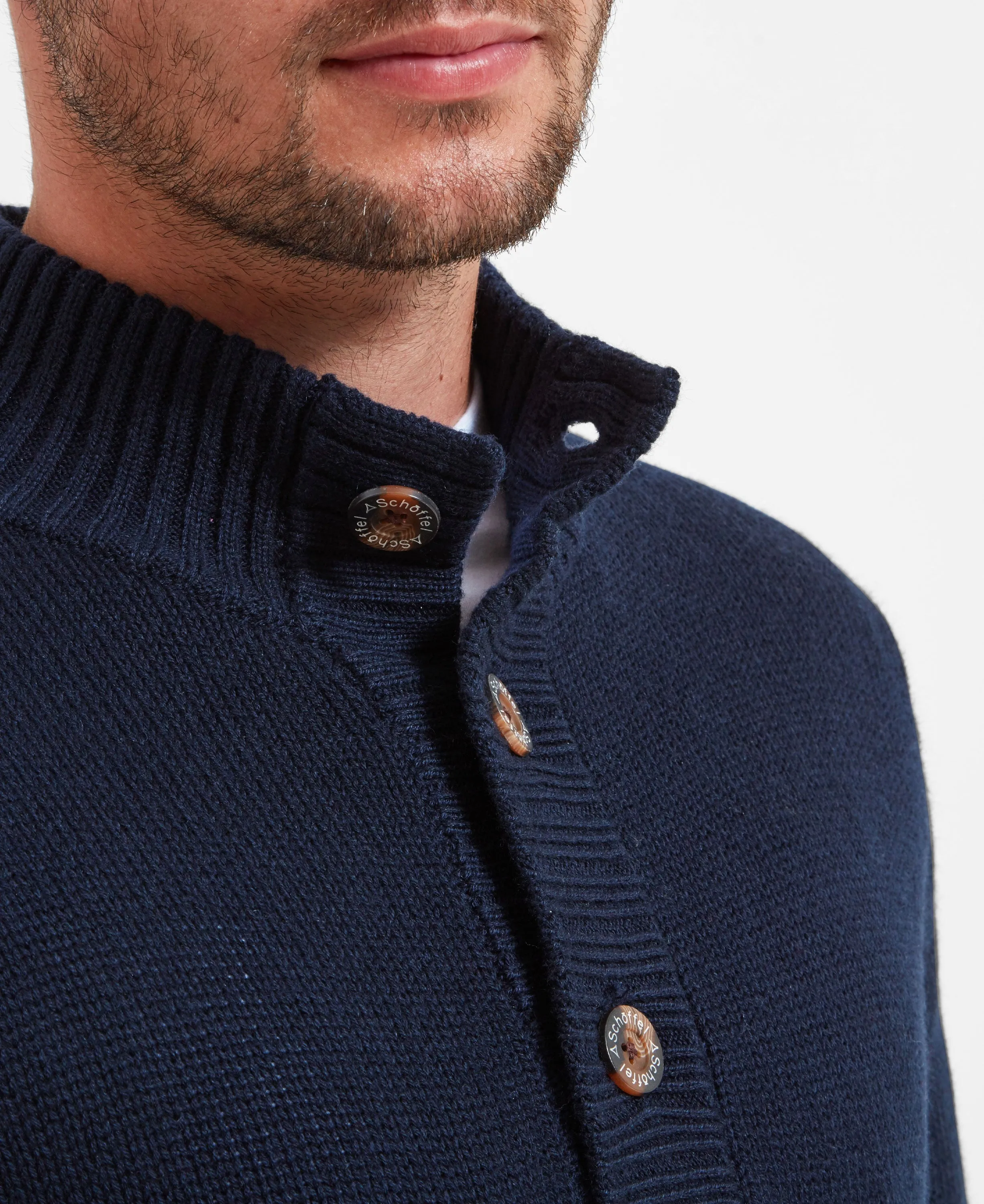 Kenmore Lambswool Mix Jumper - Navy