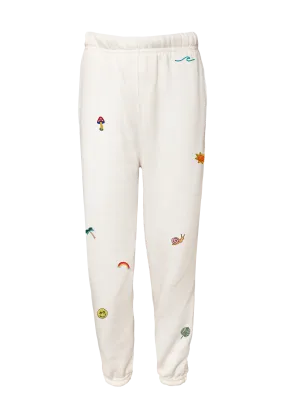 Kid's Mini Embroideries Sprinkled Sweatpants