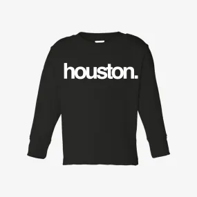 kids premiumgoods. houston. l/s tee (black/white)