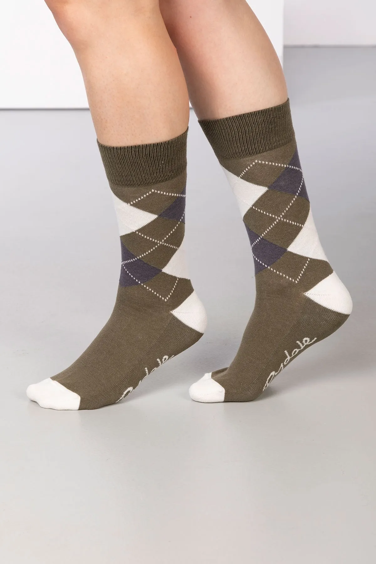 Ladies Argyle Ankle Socks