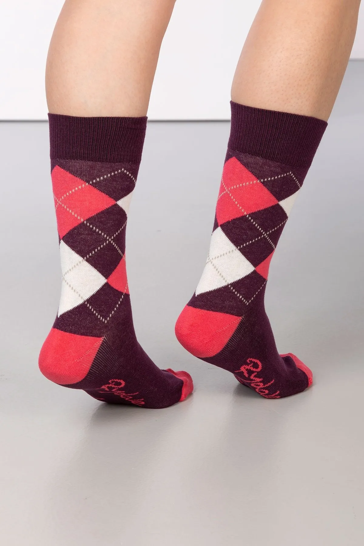 Ladies Argyle Ankle Socks