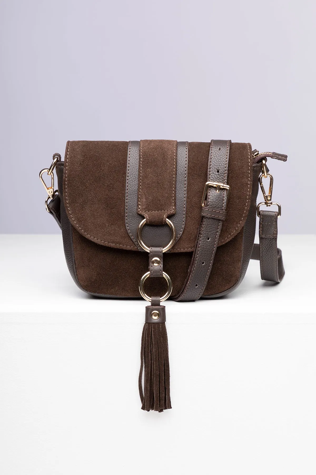 Ladies Suede Cross Body Bag - Helmsley