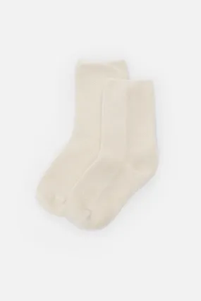 Le Bon Cloud Socks / Ecru