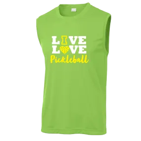 Live Love Pickleball | Men's Sleeveless Pickleball Shirt | 100% Polyester