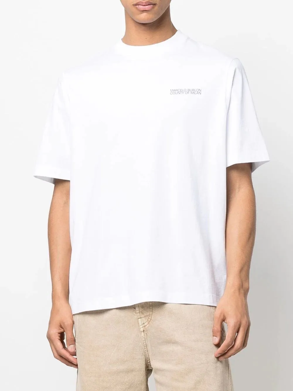 Marcelo Burlon Tempera Cross Over T-Shirt White