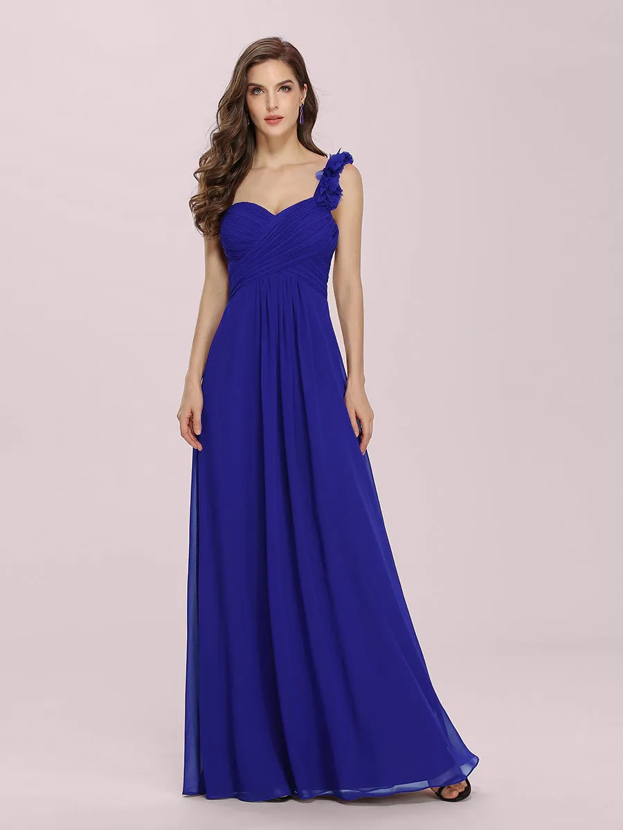 Maxi Long One Shoulder Chiffon Bridesmaid Dresses for Wholesale