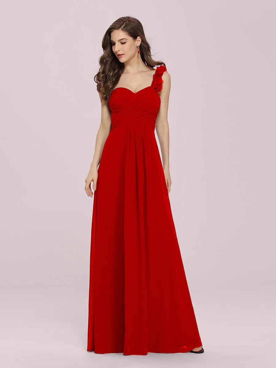 Maxi Long One Shoulder Chiffon Bridesmaid Dresses for Wholesale