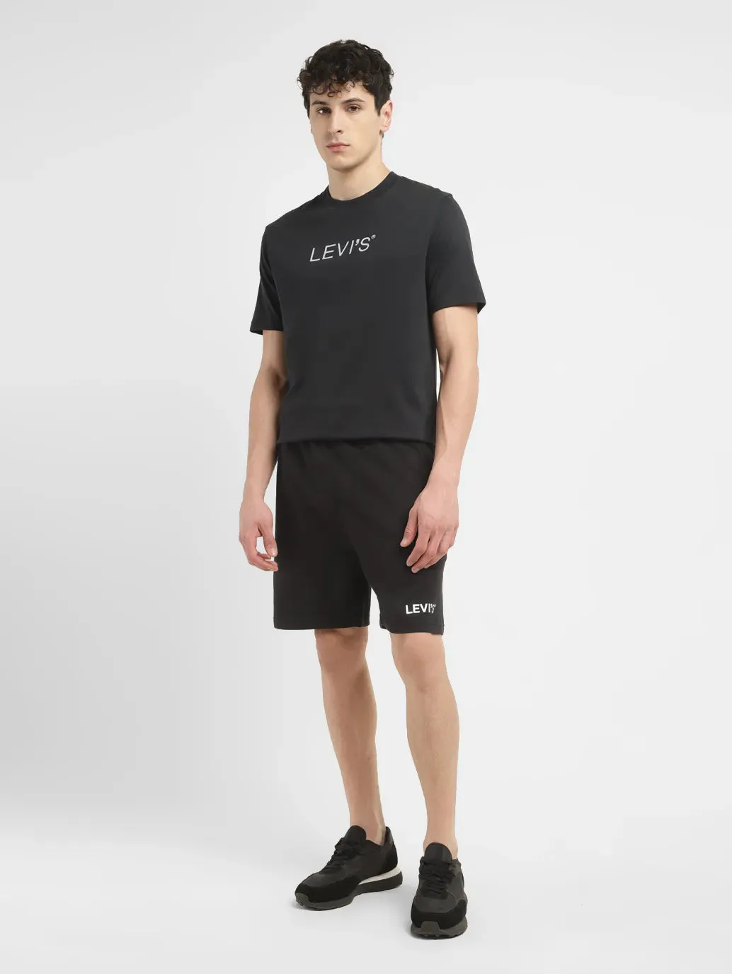 Men's Black Regular Fit Shorts