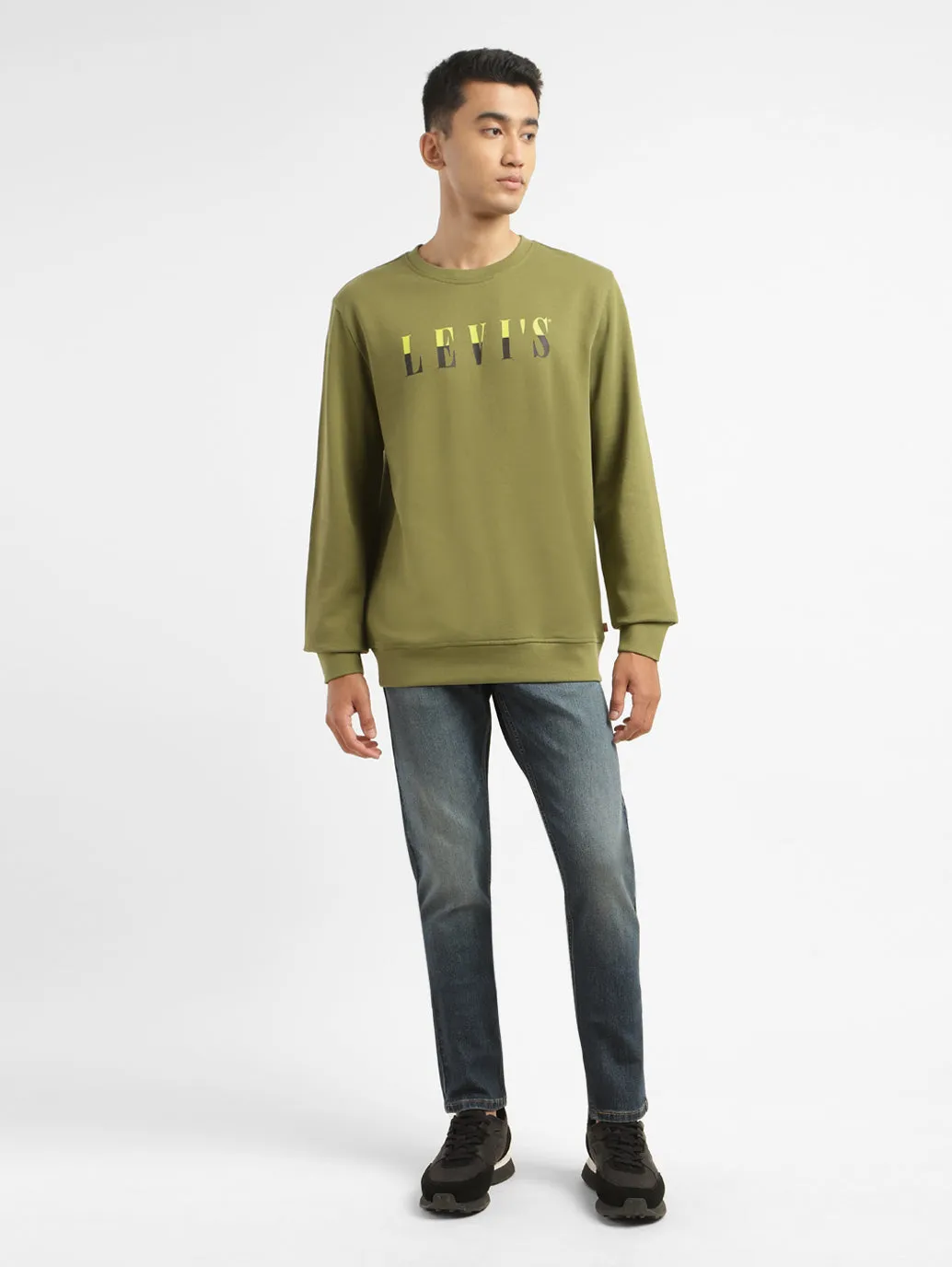 Men's Brand Logo Crew Neck Sweatshirt