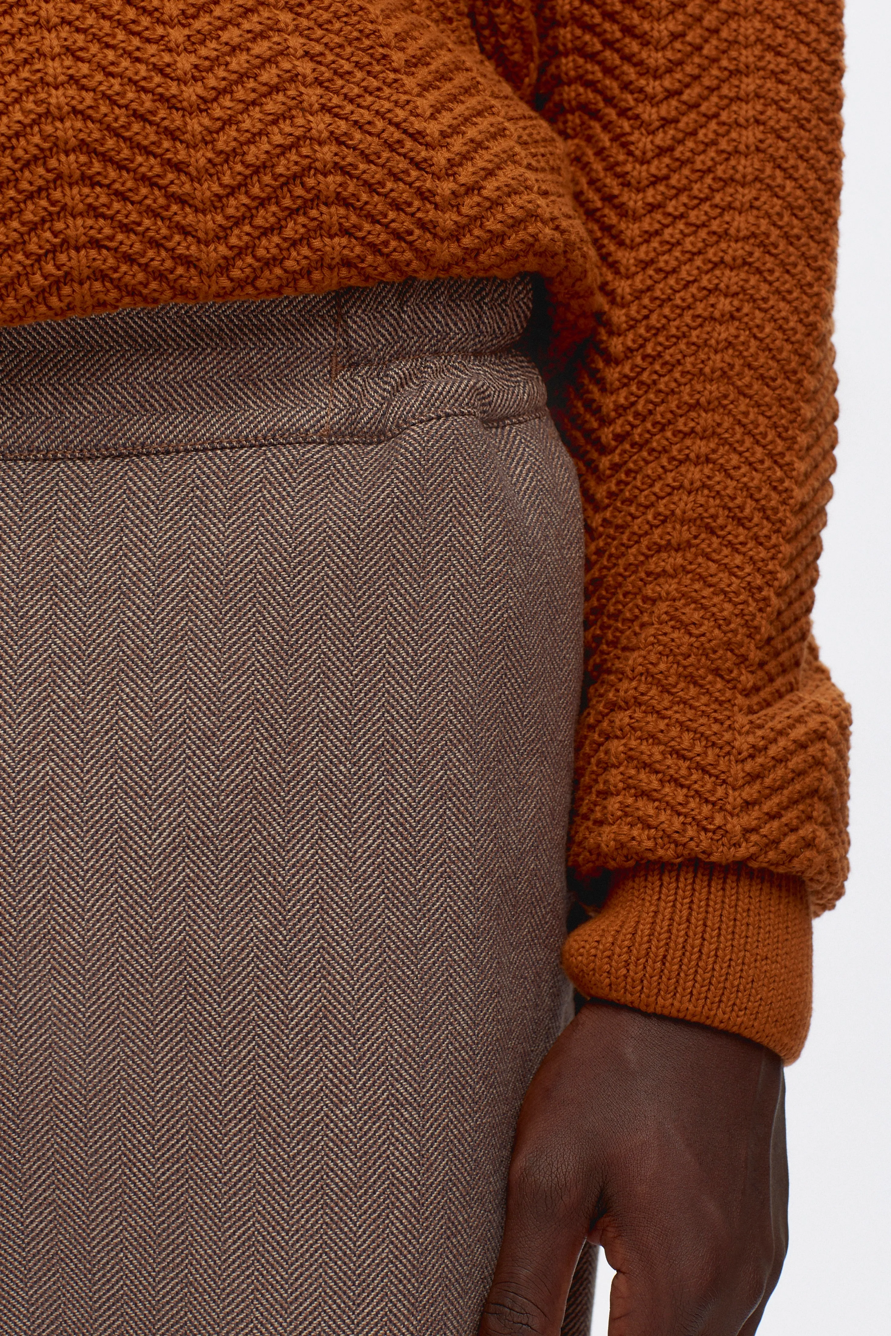 Men's Flannel Field Pant in Caramel Herringbone