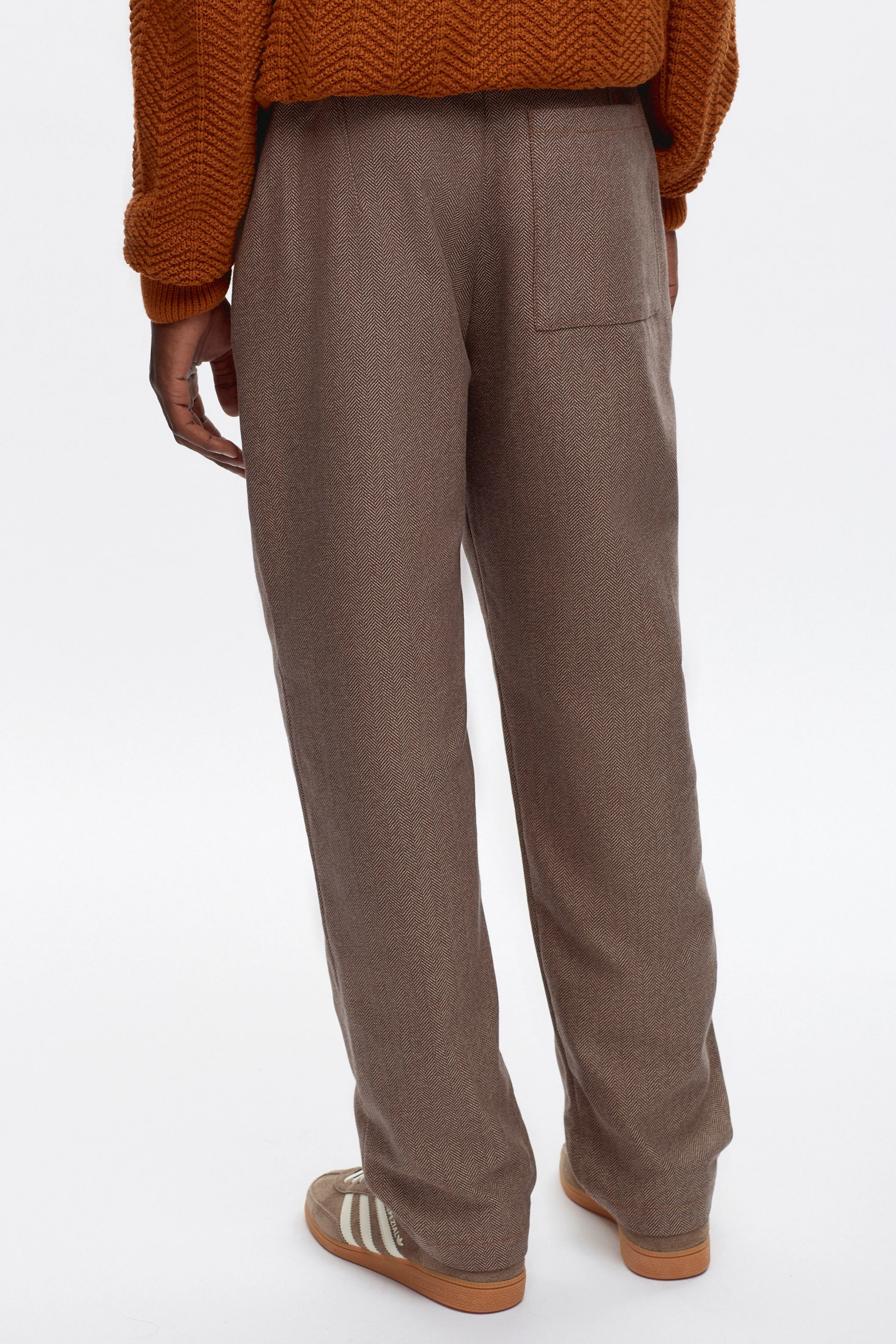 Men's Flannel Field Pant in Caramel Herringbone