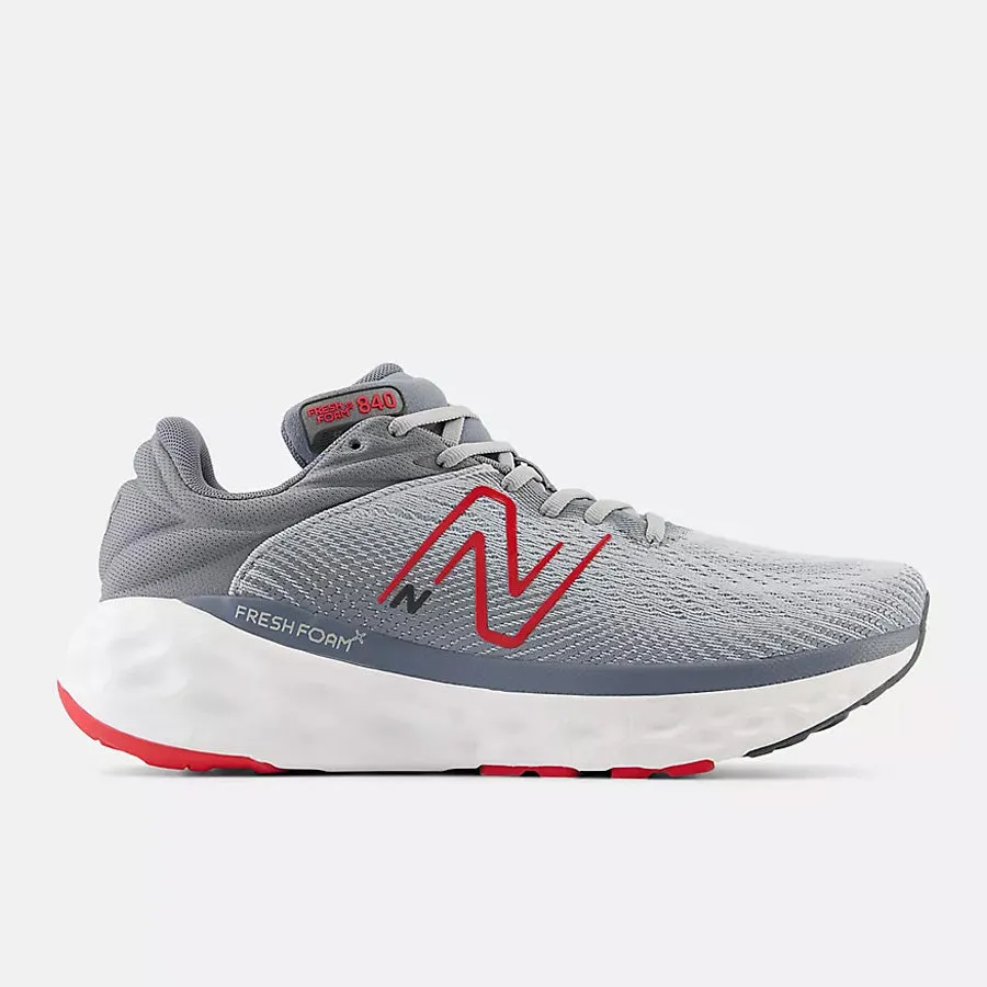 Men's Fresh Foam X 840Fv1 (Aluminum Grey/True Red)