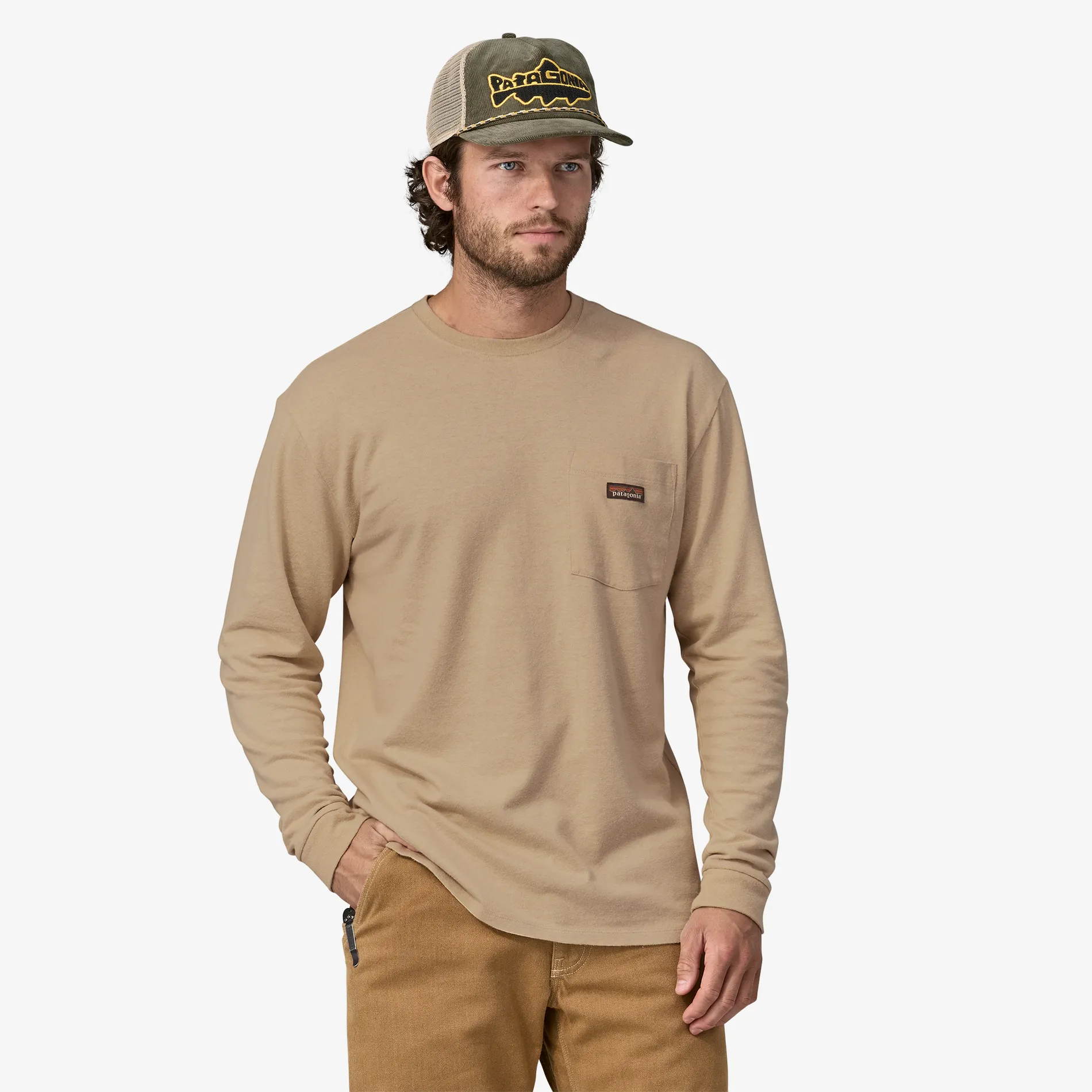 Men's Long-Sleeved Work Pocket T-Shirt