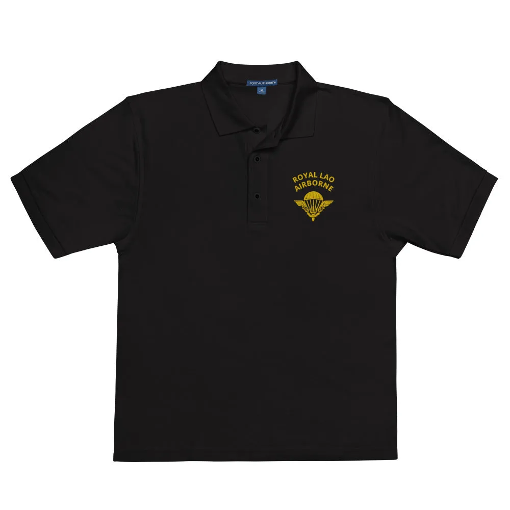 Men's Premium Royal Lao Airborne Polo