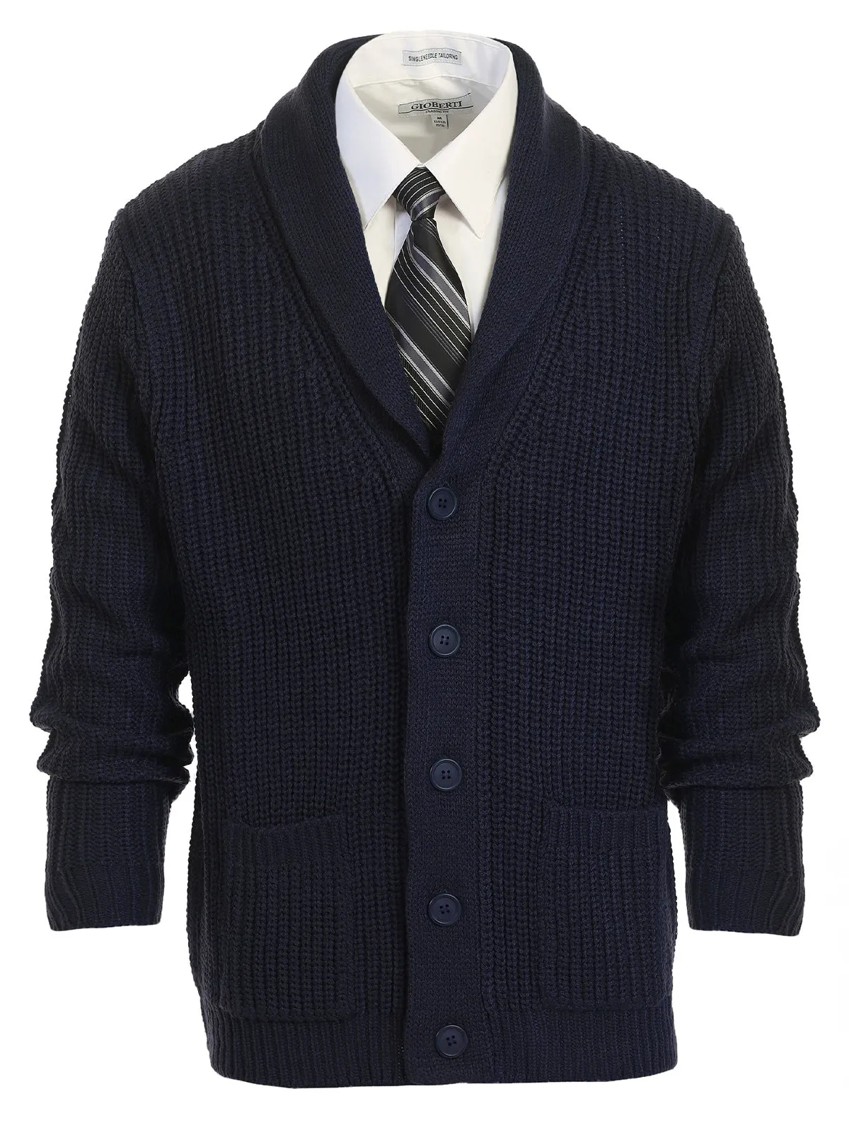 Men's Shawl Collar Knitted Cardigan