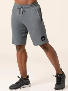 Men's Waffle Lounge Shorts - Steel Blue