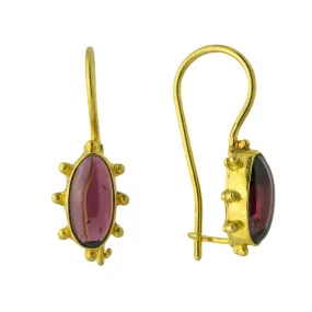 Metropolitan Blues Garnet Earrings