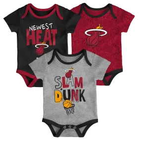 Miami HEAT 3 Piece Slam Dunk Creeper Newborn Set