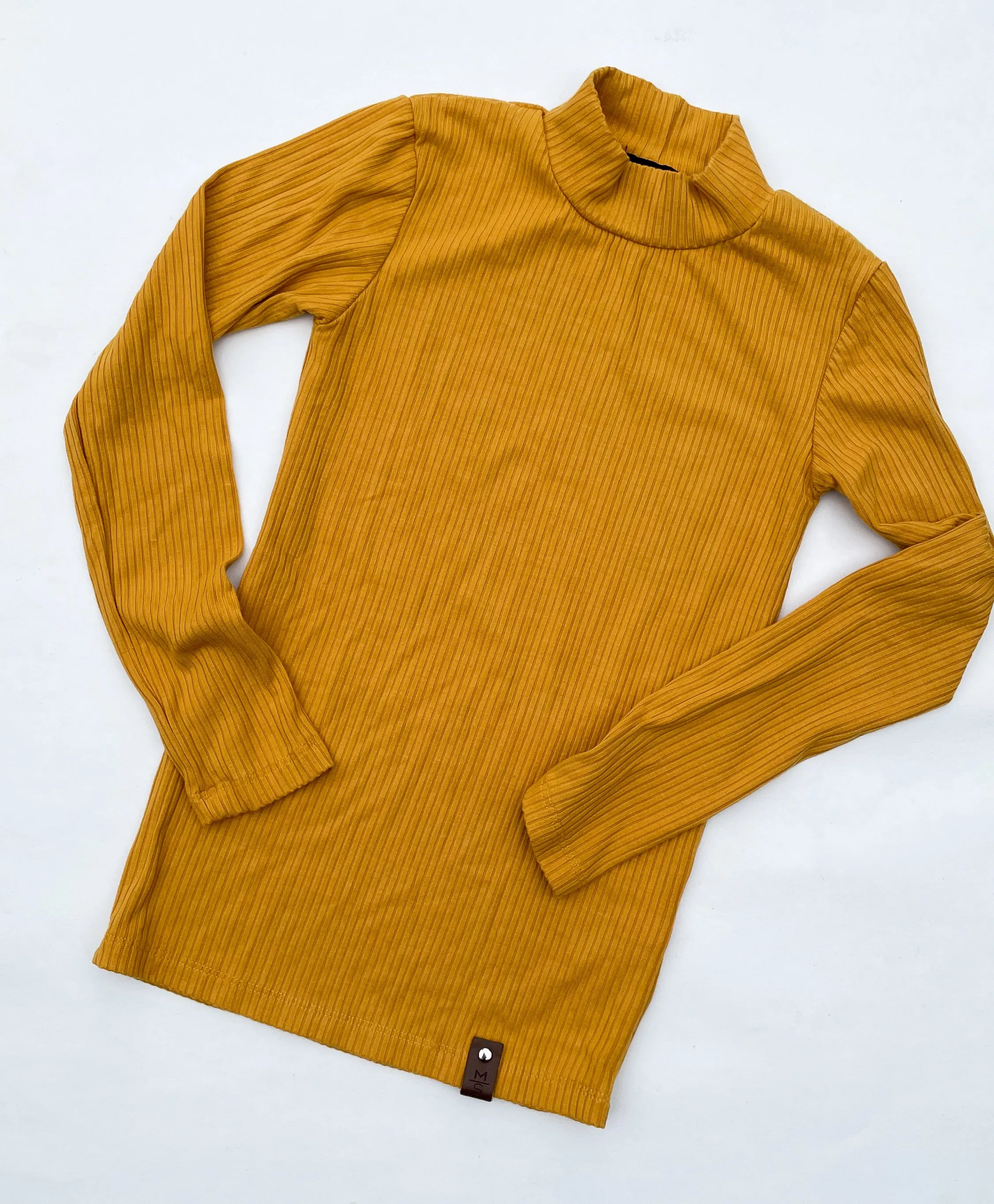 Mini Street Ribbed Mock Neck L/S Top - 8yrs