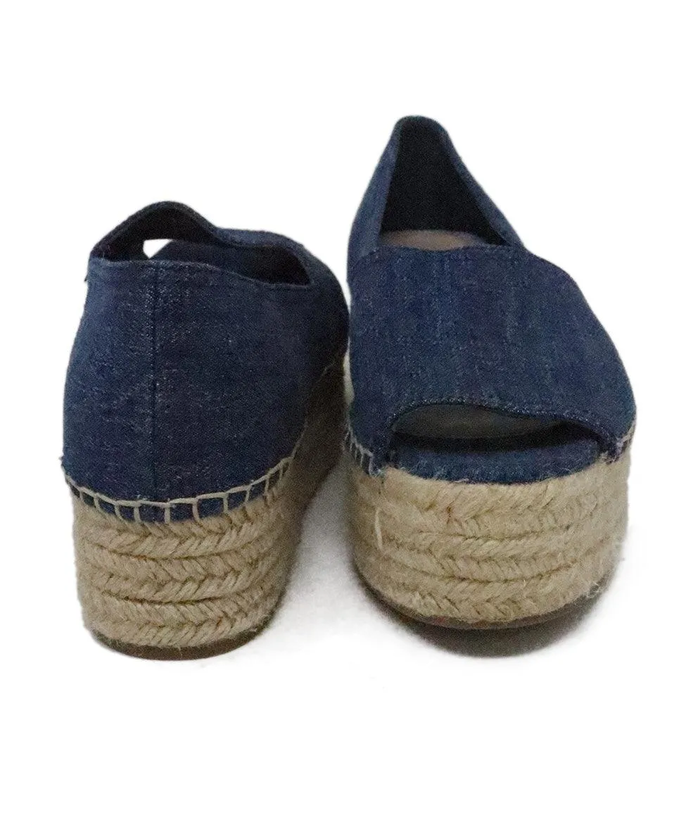 Miu Miu Denim Esapdrille Wedges sz 6.5