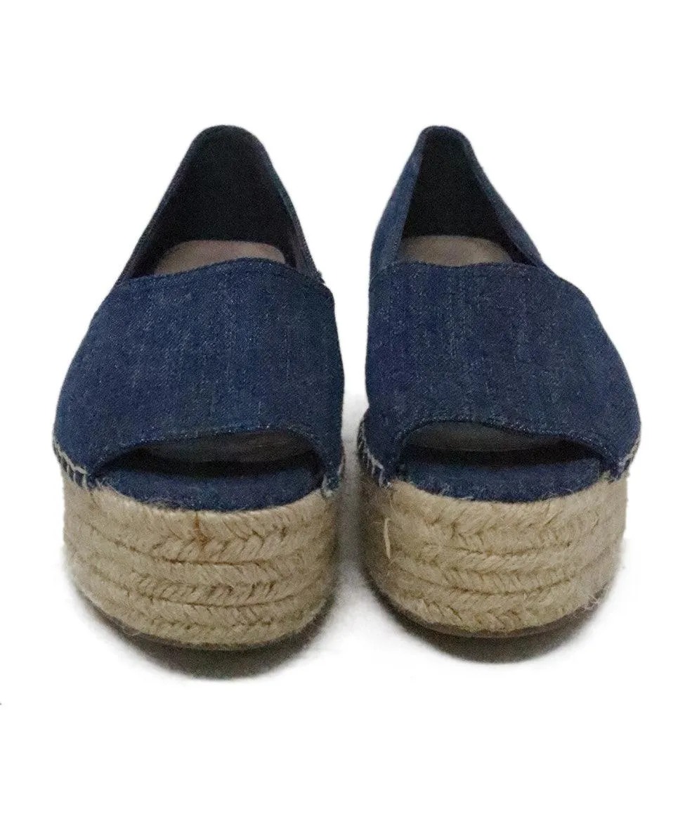 Miu Miu Denim Esapdrille Wedges sz 6.5