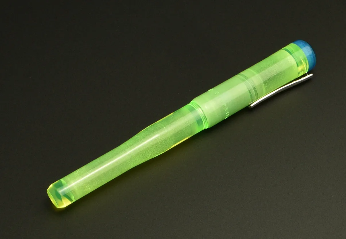 Model 02 Intrinsic Fountain Pen - Nuclear Green & Maya Blue