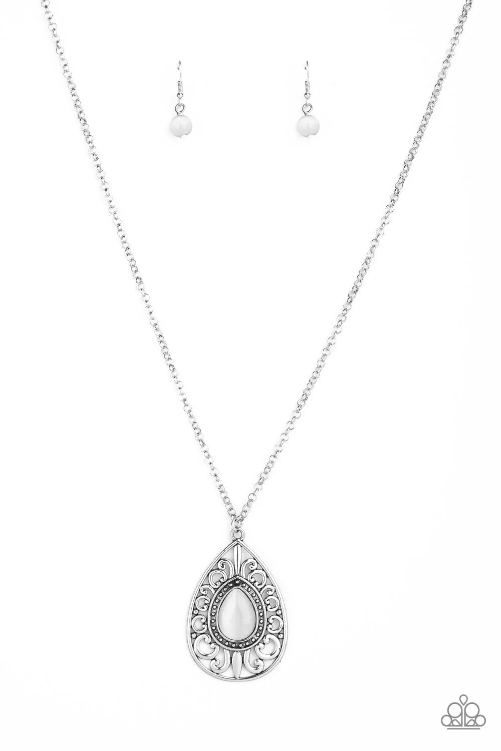 Modern Majesty White Necklace Set