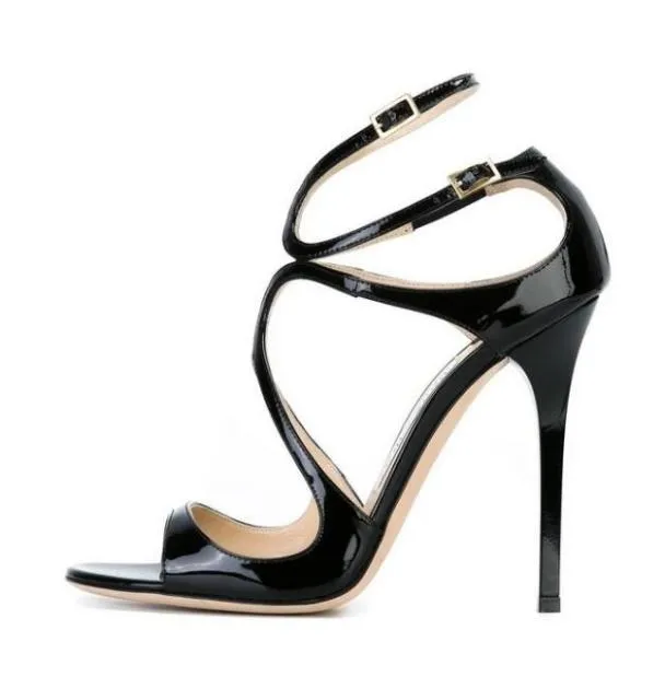 Moraima Snc Sexy  High heel Sandals Open Toe Leather cross-tied Thin Heels Woman Shoes Sexy Ankle Strap Gladiator Summer Shoes