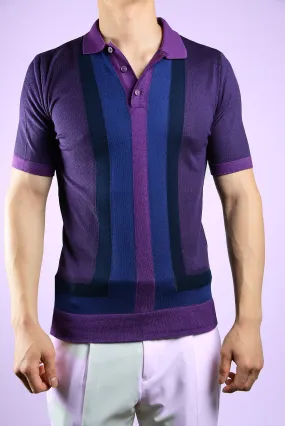 MULTI COLOR COLORBLOCK KNIT POLO