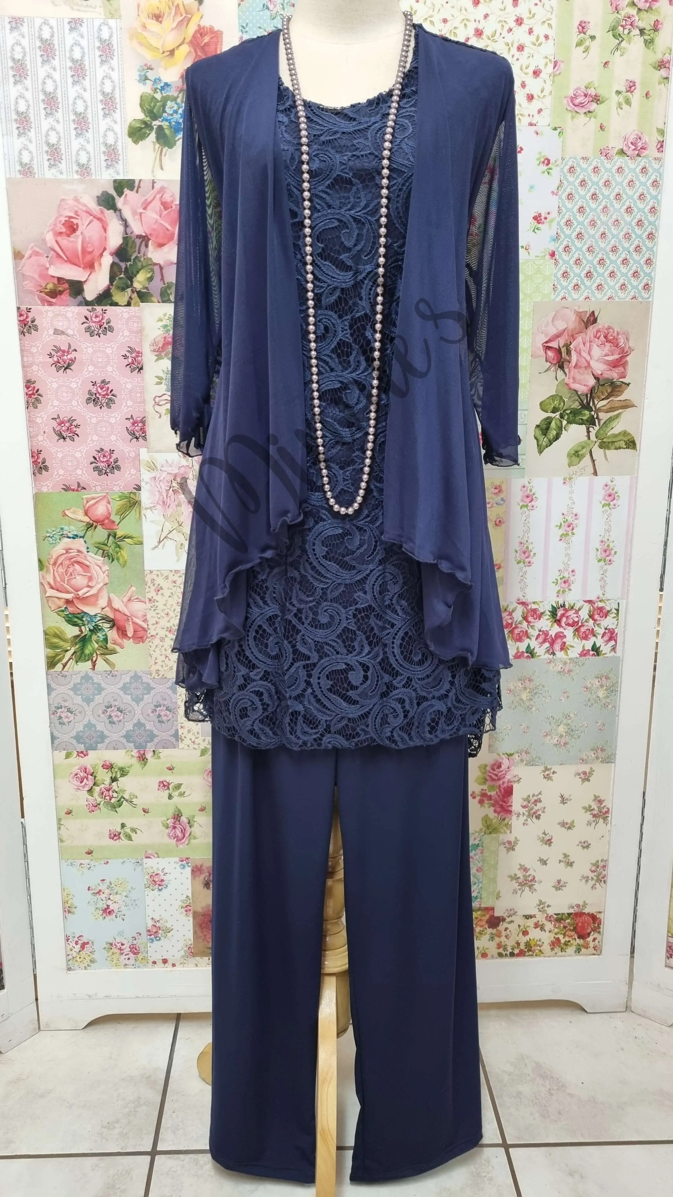 Navy 2-Piece Pants Set PG0241