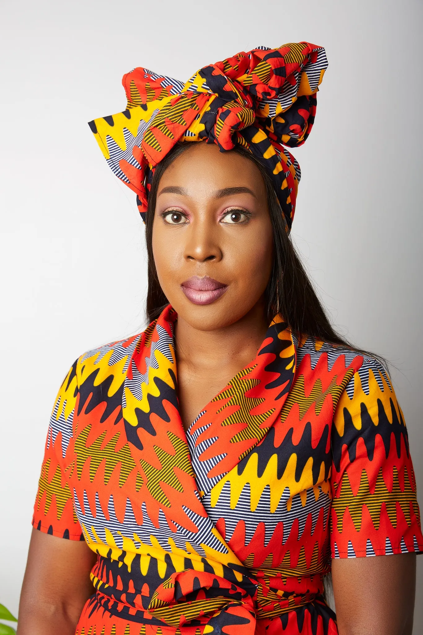 New In African Ankara Print Headwrap/Headtie - Oyinda