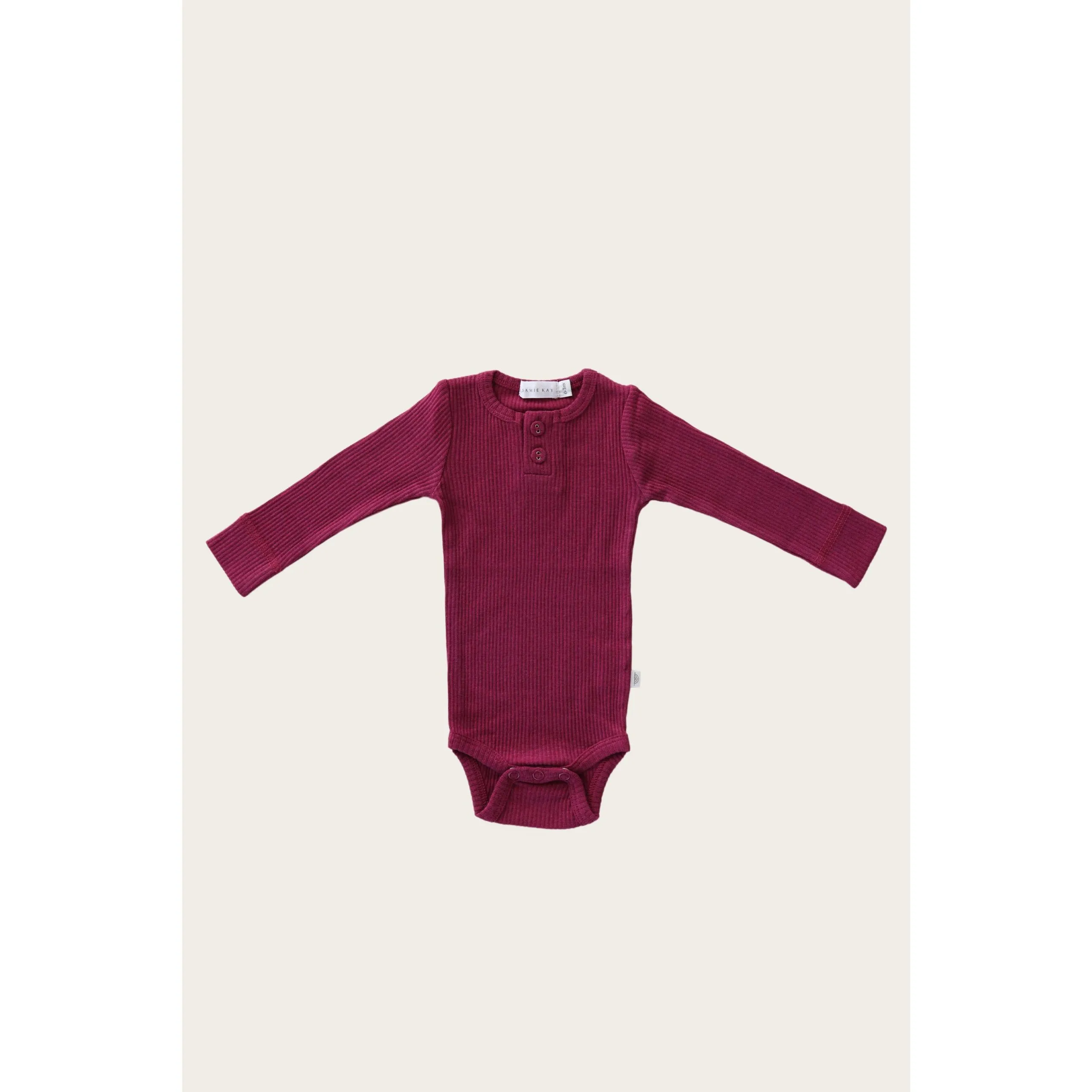 Organic Essential Bodysuit - PLUM