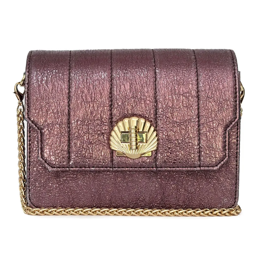 Otis Quilted Shell Shoulder Bag - Mulberry Metallic