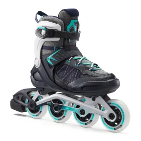 Oxelo FIT500 Inline Fitness Roller Skate Aluminium 80mm 80A Women