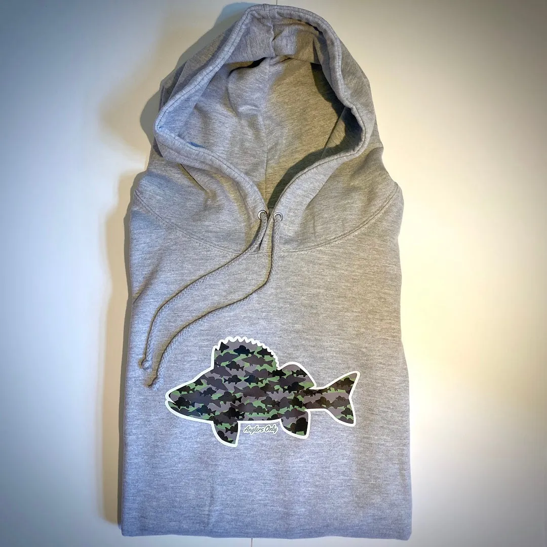 'Perch Camo' Hoodie - Heather Grey