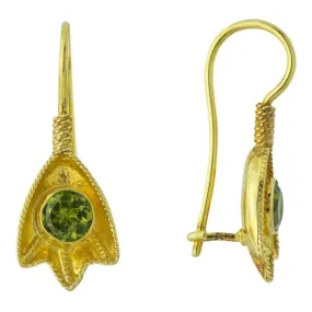 Peridot Frond Earrings