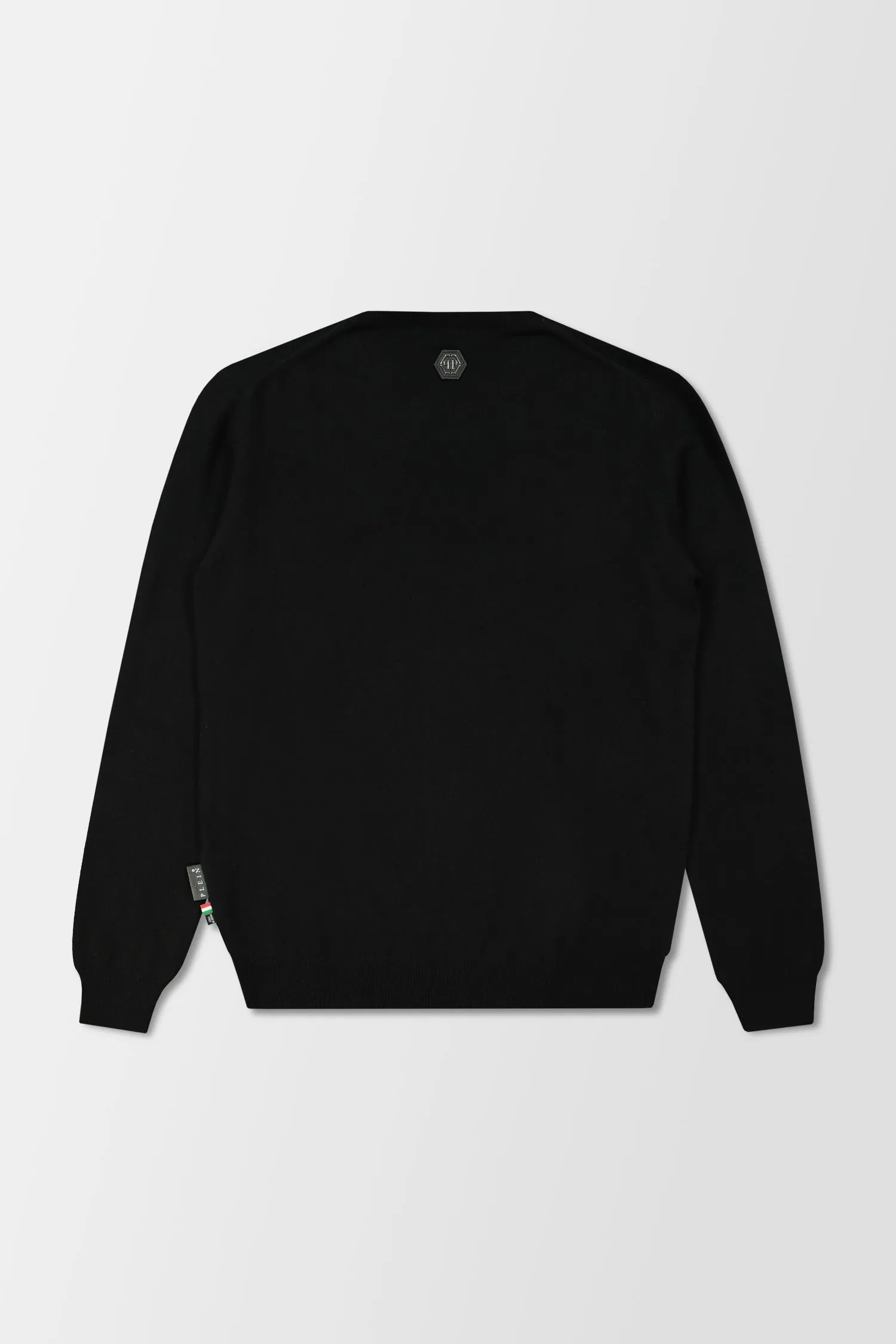 Philipp Plein Black Round Neck LS Pullover