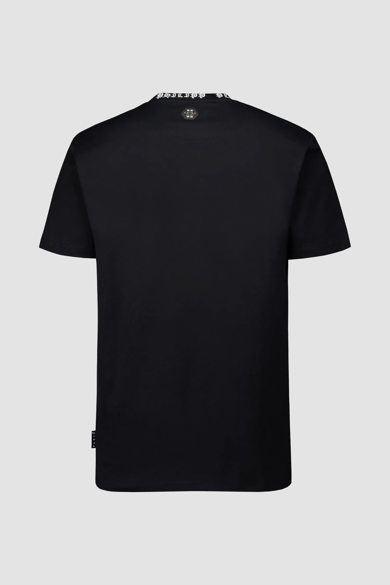 Philipp Plein Black Round Neck SS Skull&Bones T-Shirt