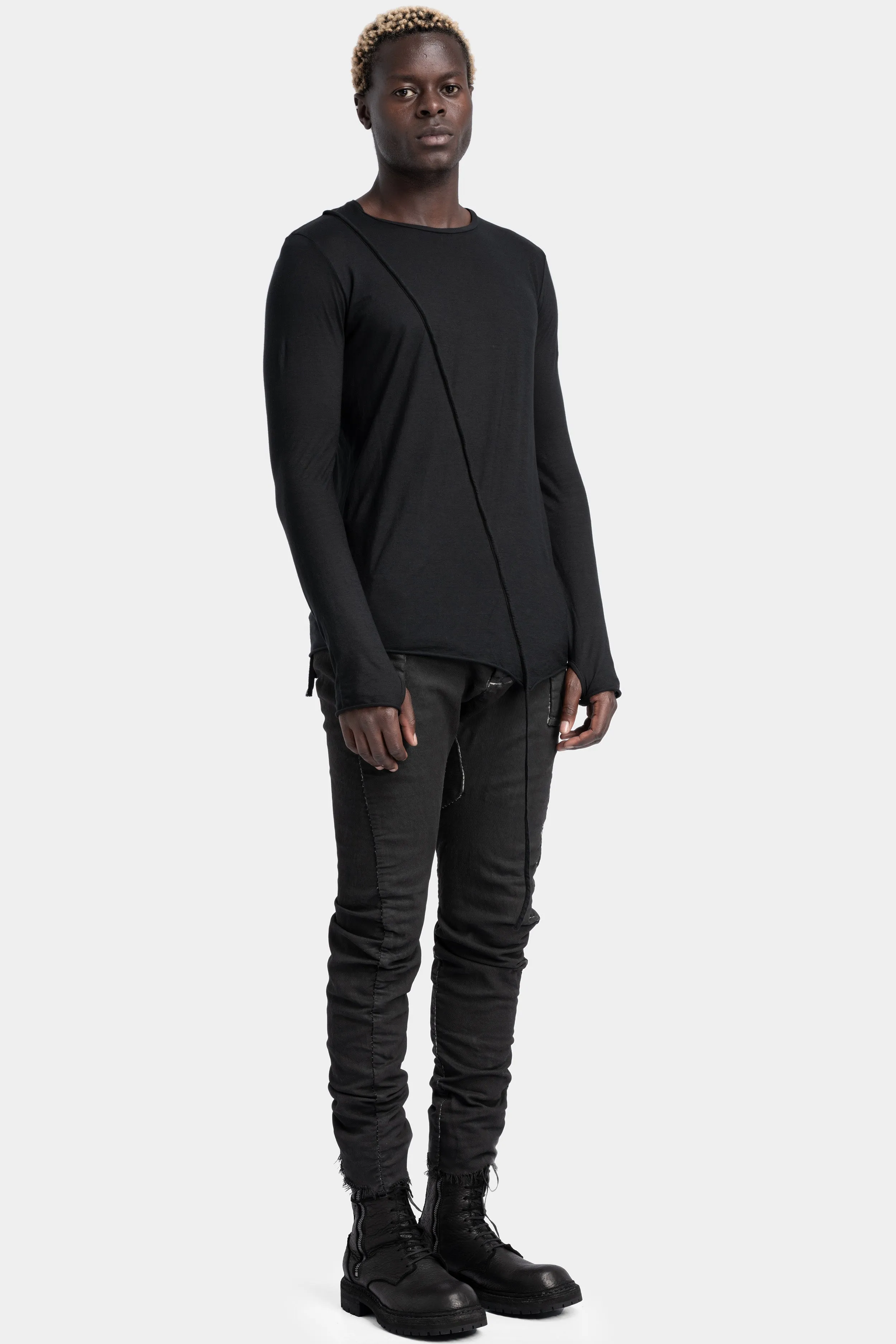 Piped seams iconic long sleeve tee