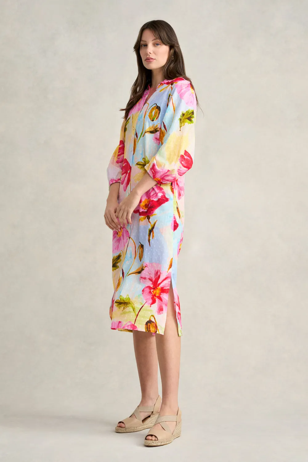 Printed Cotton Shirt Dress