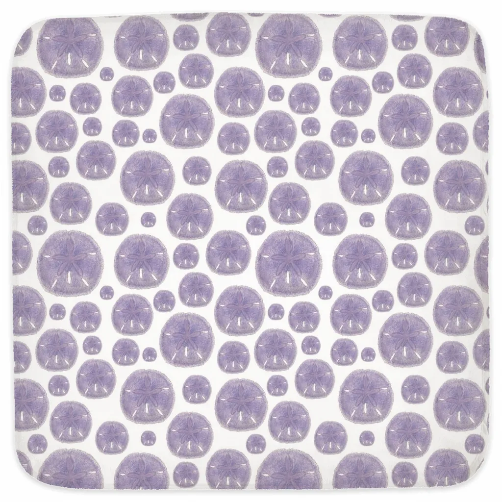 Purple Sand Dollar Hooded Baby Towel