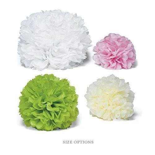 "Celebration Peonies" Tissue Paper Flowers - Large Ivory (Pack of 3)