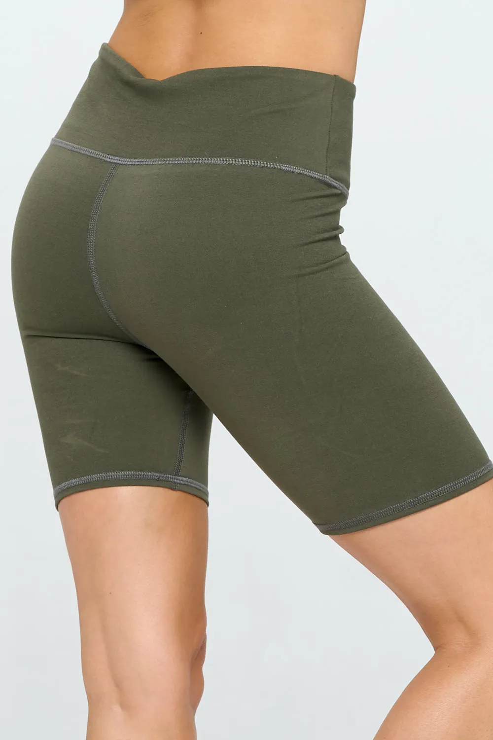 Raquelle - Agave Green - Biker Shorts 7"