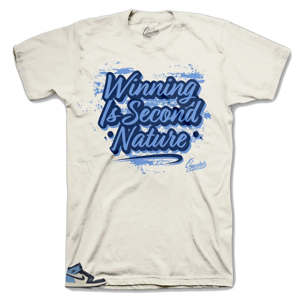 Retro 1 Uni Blue Obsidian Second Nature Shirt