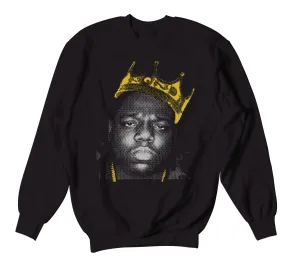 Retro 12 Royalty Sweater - Crown - Black