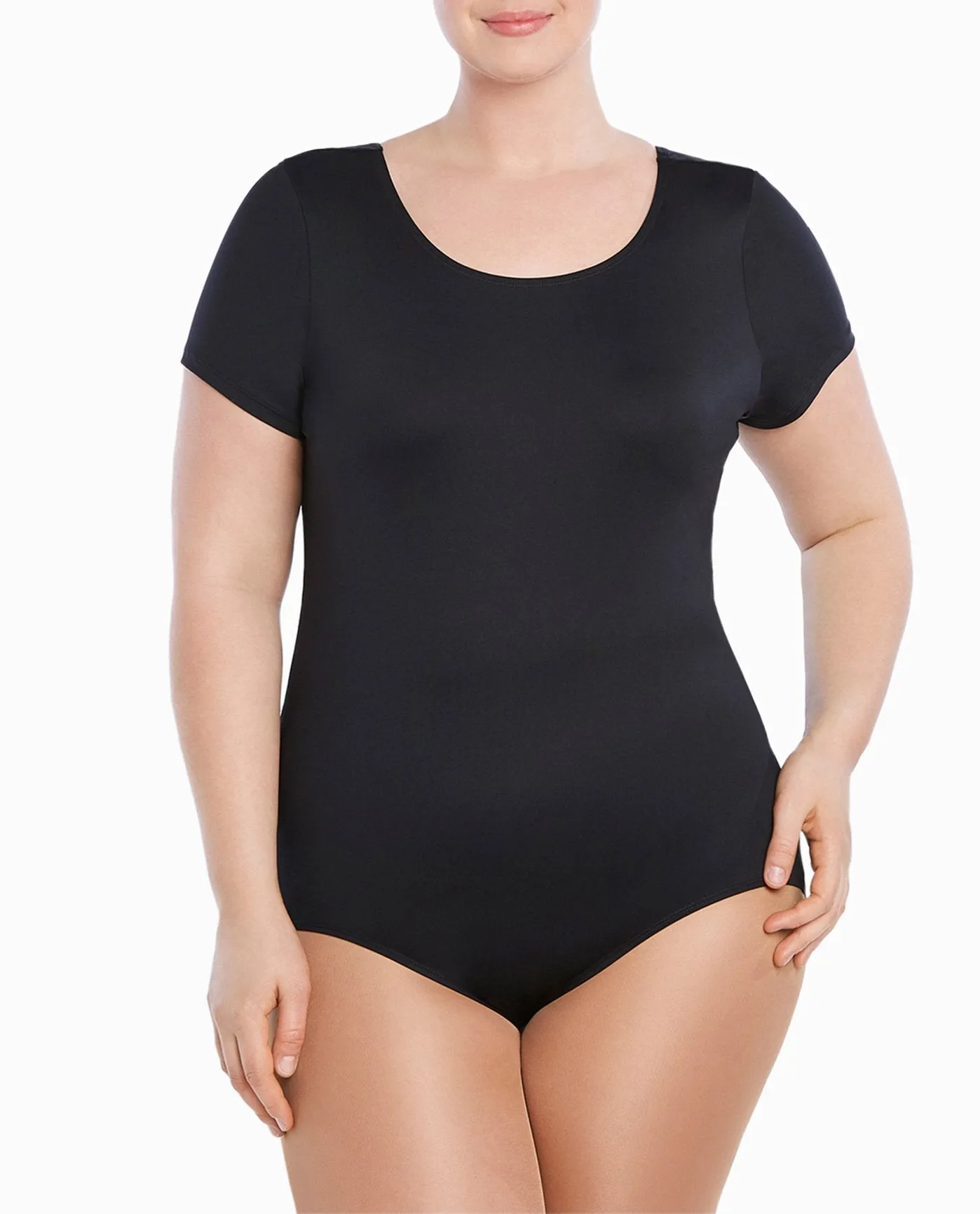 Scoopneck Short Sleeve Leotard